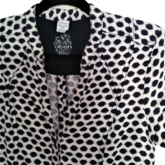 2/$40 OLSEN polka dot shirt button down dress - Picture 2 of 13